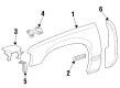 Cadillac DeVille Fender Diagram - 88890005
