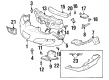 Pontiac Firebird Bumper Cover Diagram - 12335524