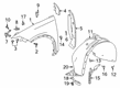 Cadillac XT6 Fender Diagram - 84596460