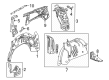 Chevy Traverse Limited Fender Splash Shield Diagram - 26546280