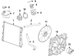 Cadillac CTS Cooling Fan Assembly Diagram - 25881843