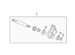 Oldsmobile Achieva Axle Shaft Diagram - 26034381
