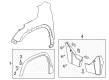 GMC Acadia Mud Flaps Diagram - 84082742