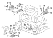 GMC Acadia Motor And Transmission Mount Diagram - 84499834