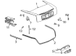 Cadillac Liftgate Lift Support Diagram - 88957084