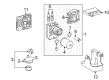Chevy Tahoe ABS Pump And Motor Assembly Diagram - 25914986