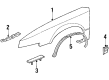 Buick Reatta Fender Diagram - 12392950