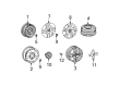 Saturn L300 Wheel Cover Diagram - 9595352