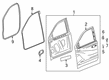 Chevy Silverado 1500 LTD Door Seal Diagram - 84349104