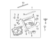 Buick Lucerne Weather Strip Diagram - 25842704