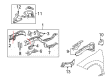Chevy Cobalt Fender Splash Shield Diagram - 15257055