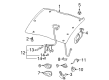 Chevy Cavalier Sun Visor Diagram - 22613716