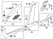 Cadillac XT4 Door Moldings Diagram - 84568733