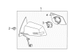 Saturn Outlook Car Mirror Diagram - 25894454
