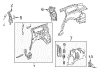 Chevy Traverse Limited Fender Splash Shield Diagram - 84757463
