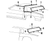 Oldsmobile Cutlass Salon Door Moldings Diagram - 20291223