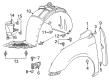 Cadillac Fender Diagram - 23149537