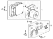 Cadillac CT6 ABS Pump And Motor Assembly Diagram - 84361152