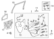 Cadillac Escalade ESV Interior Door Handle Diagram - 84161811