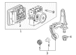 Cadillac ABS Pump And Motor Assembly Diagram - 86514987