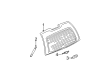 Chevy Trailblazer EXT Liftgate Lift Support Diagram - 15050925