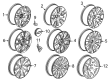 Chevy Silverado 1500 LTD Spare Wheel Diagram - 23376222