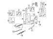 Hummer Interior Door Handle Diagram - 25858022