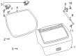Pontiac Liftgate Lift Support Diagram - 19184245