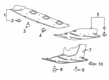 Cadillac Underbody Splash Shield Diagram - 23285847