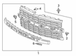 Chevy Silverado 1500 LTD Grille Diagram - 85153815