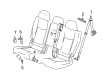 Cadillac SRX Seat Belt Diagram - 89022862
