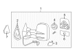 Chevy Silverado 3500 HD Mirror Cover Diagram - 25861018