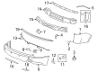 GMC Acadia Bumper Cover Diagram - 25809268