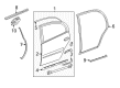 Cadillac DeVille Weather Strip Diagram - 25721149