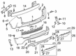 Cadillac XT4 Bumper Cover Diagram - 84661344