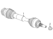 GMC Sierra EV Axle Shaft Diagram - 85034819