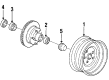 Buick Regal Wheel Cover Diagram - 25505162