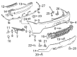 Chevy Camaro Bumper Cover Diagram - 23164146