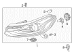 Chevy Trax Headlight Bulb Diagram - 84624417