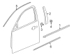 Chevy Malibu Door Moldings Diagram - 23176655