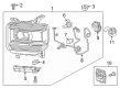 GMC Sierra 1500 Headlight Diagram - 19433915