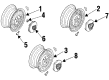 Cadillac Wheel Cover Diagram - 3543662