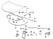 Cadillac SRX Hood Diagram - 20857909