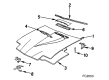 Pontiac Firebird Hood Diagram - 10030760