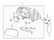 Chevy Trailblazer EXT Car Mirror Diagram - 15810917