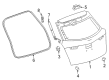 Cadillac Liftgate Lock Actuator Diagram - 84991342