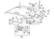 Cadillac Sun Visor Diagram - 88954976