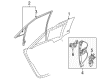 Cadillac CTS Window Regulator Diagram - 22777912