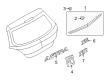 Saturn Exterior Door Handle Diagram - 13266479
