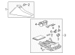 Cadillac Escalade ESV Center Console Base Diagram - 84225105